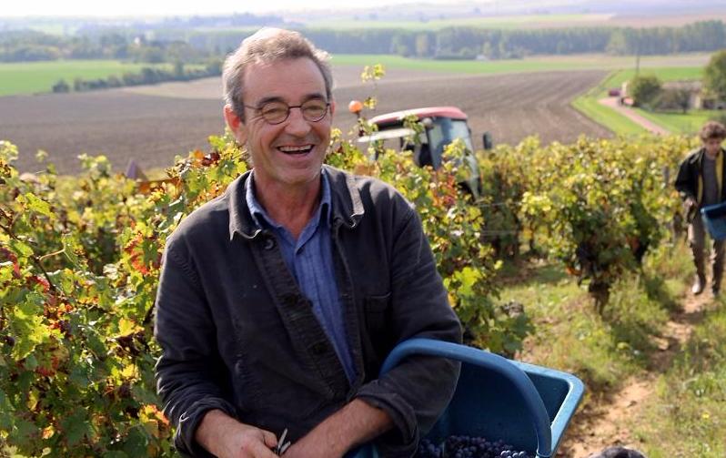 Франсуа Плузо на уборке урожая